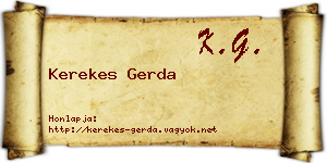 Kerekes Gerda névjegykártya